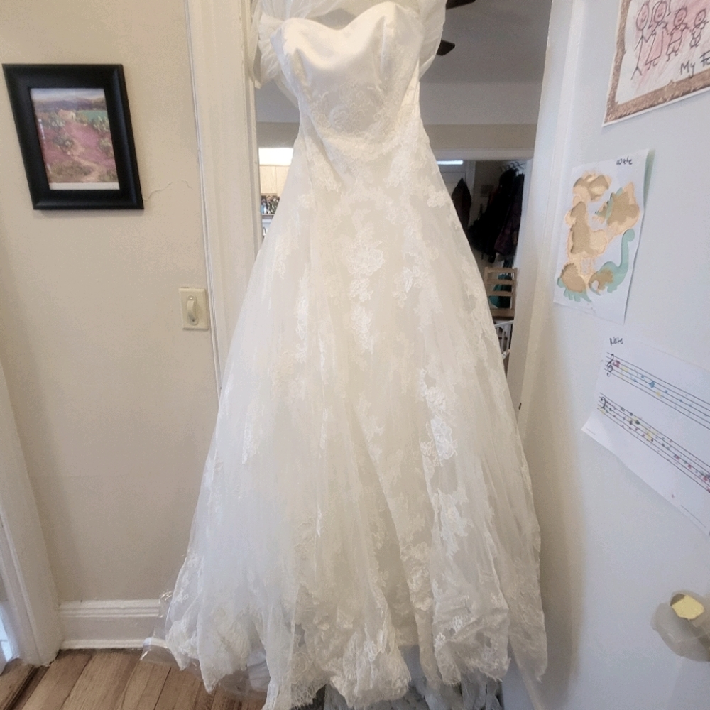NEW! Enzoani strapless wedding dress - Picture 2 of 10